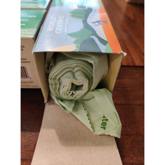 Lot Of 4 Compostable Waste Bag 25 Count By World Centric Incl 12 Count TallKitch - Picture 2 of 3